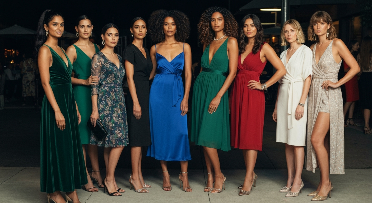 Women at stylish cocktail event